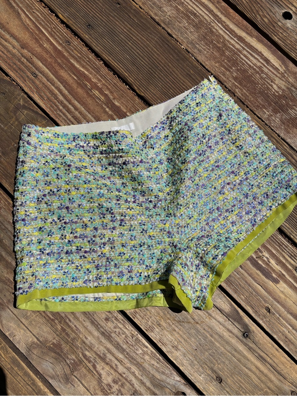 J Crew Woven Floral Shorts with Velvet Trim